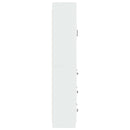 Skab Sæt 2 pcs Hvid højglans 66 x 34,5 x 87 cm Konstrueret træ
