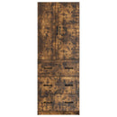 Skab Sæt 2 pcs Røget eg 66 x 34,5 x 87 cm Konstrueret træ