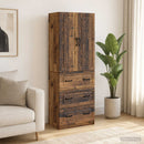 Skab Sæt 2 pcs Gammelt træ 66 x 34,5 x 87 cm Konstrueret træ