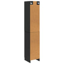 Skab Sæt 2 pcs Sort 33 x 34,5 x 87 cm Konstrueret træ