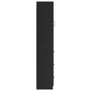 Skab Sæt 2 pcs Sort 33 x 34,5 x 87 cm Konstrueret træ