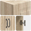 Skab Sæt 2 pcs Sonoma-eg 33 x 34,5 x 87 cm Konstrueret træ