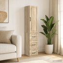 Skab Sæt 2 pcs Sonoma-eg 33 x 34,5 x 87 cm Konstrueret træ