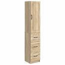 Skab Sæt 2 pcs Sonoma-eg 33 x 34,5 x 87 cm Konstrueret træ