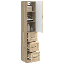 Skab Sæt 2 pcs Sonoma-eg 33 x 34,5 x 87 cm Konstrueret træ