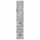 Skab Sæt 2 pcs Betongrå 33 x 34,5 x 87 cm Konstrueret træ
