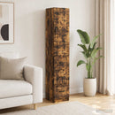 Skab Sæt 2 pcs Røget eg 33 x 34,5 x 87 cm Konstrueret træ