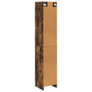 Skab Sæt 2 pcs Røget eg 33 x 34,5 x 87 cm Konstrueret træ