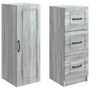 Skab Sæt 2 pcs Grå Sonoma 33 x 34,5 x 87 cm Konstrueret træ