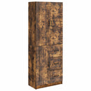 Skab Sæt 2 stk. Røget eg 66 x 34,5 x 87 cm Konstrueret træ