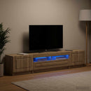 LED TV-skab UTRECHT 3 stk. Sonoma-eg Konstrueret træ