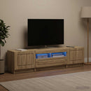 LED TV-skab UTRECHT 3 stk. Sonoma-eg Konstrueret træ