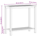 Have Konsol Bord Lys akacie 80 x 35 x 75 cm Massivt Akacietræ