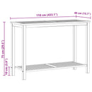 Have Konsol Bord Lys akacie 110 x 40 x 75 cm Massivt Akacietræ