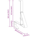 Snebeskyttelse Støtte Antracit 29,5 x 3 x 34,5 cm Stål
