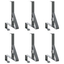 Snebeskyttelse Støtte 6 pcs Antracit 29,5 x 3 x 34,5 cm Stål