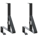 Snebeskyttelse Støtte 2 pcs Sort 29,5 x 3 x 34,5 cm Stål
