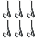 Snebeskyttelse Støtte 6 pcs Sort 29,5 x 3 x 34,5 cm Stål