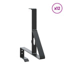Snebeskyttelse Støtte 12 pcs Sort 29,5 x 3 x 34,5 cm Stål