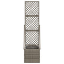 Havekrukke med trellis Grå 35 x 30 x 135 cm polyrattan