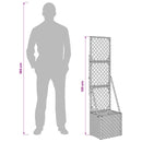 Havekrukke med trellis Grå 35 x 30 x 135 cm polyrattan