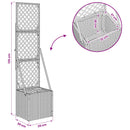 Havekrukke med trellis Grå 35 x 30 x 135 cm polyrattan