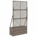 Havekrukke med trellis Grå 70 x 30 x 135 cm polyrattan