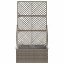 Havekrukke med trellis Grå 70 x 30 x 135 cm polyrattan