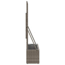 Havekrukke med trellis Grå 70 x 30 x 135 cm polyrattan