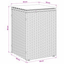 Sidebord Sort 35 x 35 x 50 cm polyrattan