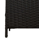 Udendørs affaldsspand Sort 40 x 40 x 80 cm polyrattan