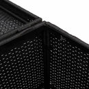 Udendørs affaldsspand Sort 40 x 40 x 80 cm polyrattan