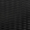 Udendørs affaldsspand Sort 40 x 40 x 80 cm polyrattan