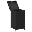 Udendørs affaldsspand Sort 40 x 40 x 80 cm polyrattan