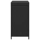 Udendørs affaldsspand Sort 40 x 40 x 80 cm polyrattan