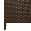 Udendørs affaldsspand Brun 40 x 40 x 80 cm polyrattan