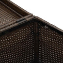 Udendørs affaldsspand Brun 40 x 40 x 80 cm polyrattan