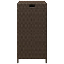 Udendørs affaldsspand Brun 40 x 40 x 80 cm polyrattan