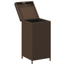 Udendørs affaldsspand Brun 40 x 40 x 80 cm polyrattan