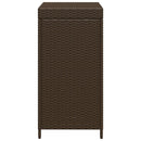Udendørs affaldsspand Brun 40 x 40 x 80 cm polyrattan