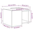 Sofabord Sonoma-eg 50,5 x 50 x 33 cm Konstrueret træ