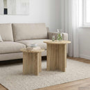 Sidebordssæt 2 stk. Sonoma-eg Ø 45 x 45 cm Konstrueret træ