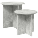 Sidebordssæt 2 stk. Betongrå Ø 45 x 45 cm Konstrueret træ