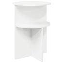 Sidebord med opbevaring Hvid Ø 39,5 x 55 cm Konstrueret træ
