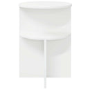 Sidebord med opbevaring Hvid Ø 39,5 x 55 cm Konstrueret træ