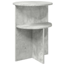 Sidebord med opbevaring Betongrå Ø 39,5 x 55 cm Konstrueret træ