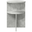 Sidebord med opbevaring Betongrå Ø 39,5 x 55 cm Konstrueret træ