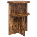 Sidebord med opbevaring Røget eg Ø 39,5 x 55 cm Konstrueret træ