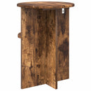 Sidebord med opbevaring Røget eg Ø 39,5 x 55 cm Konstrueret træ