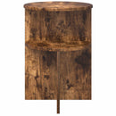 Sidebord med opbevaring Røget eg Ø 39,5 x 55 cm Konstrueret træ